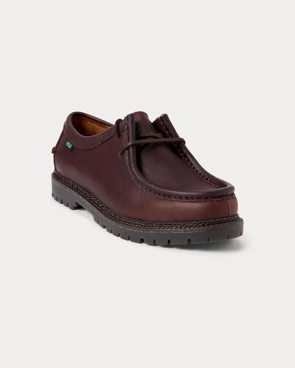 Jett Lug-Sole Leather Moc-Toe Shoes - Image 1