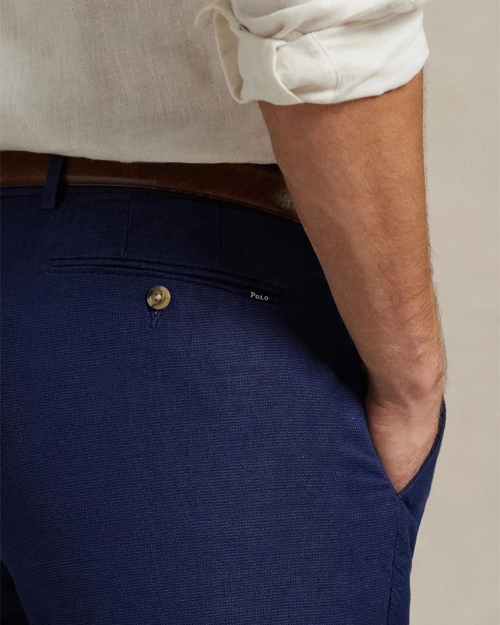 Straight Fit Houndstooth Twill Pants - Image 2