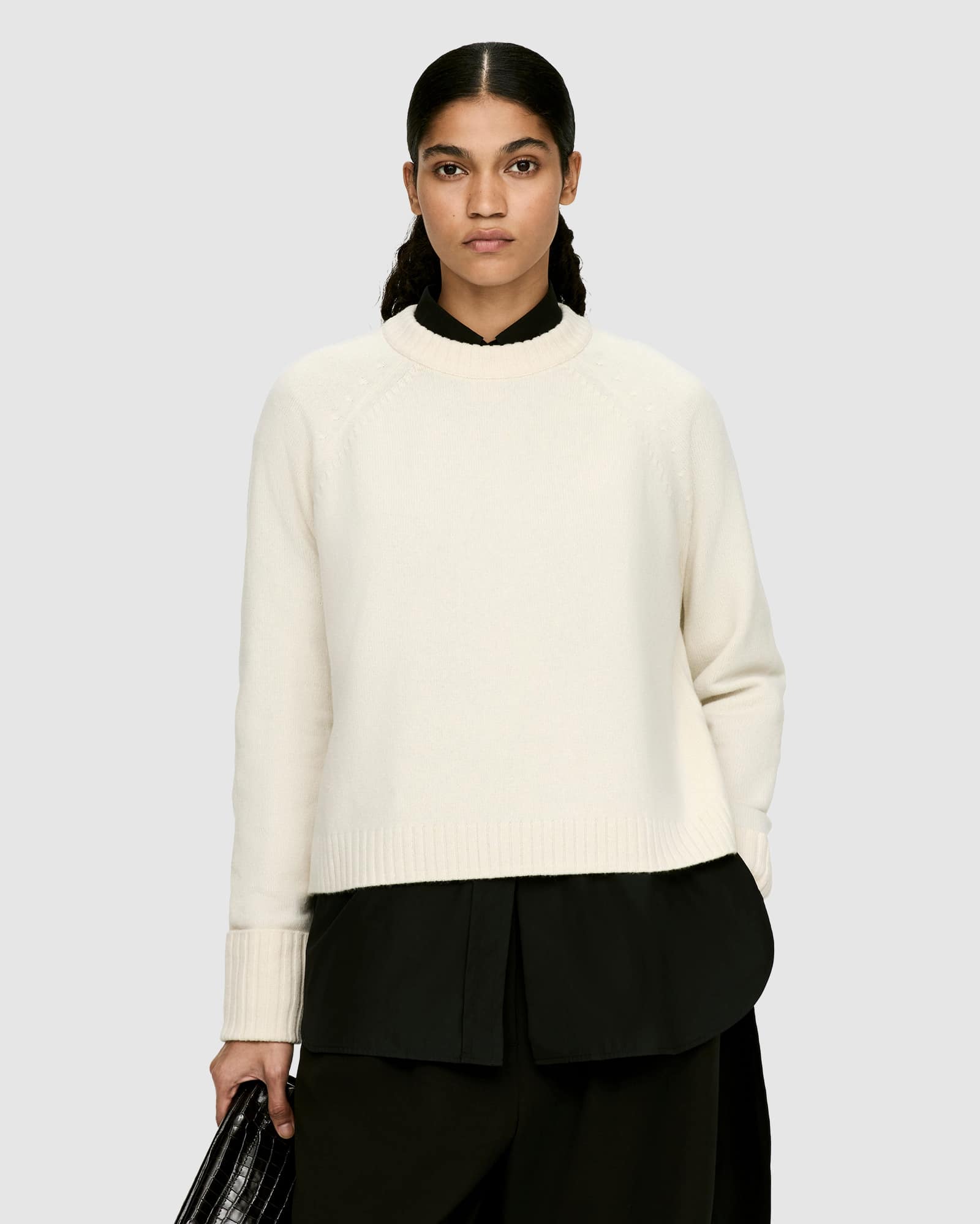 Folded Sleeve Wool Jumper