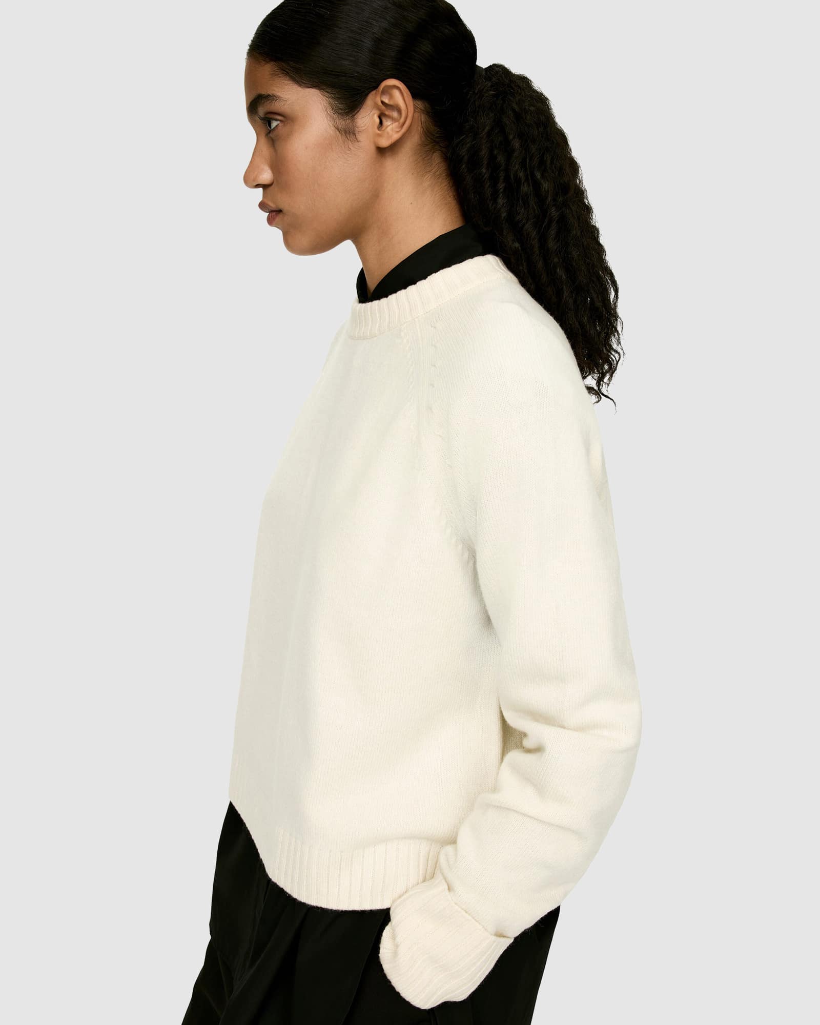 Folded Sleeve Wool Jumper - Image 1